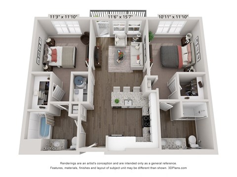 a floor plan of the villas at houston levee west apartments in cordova,